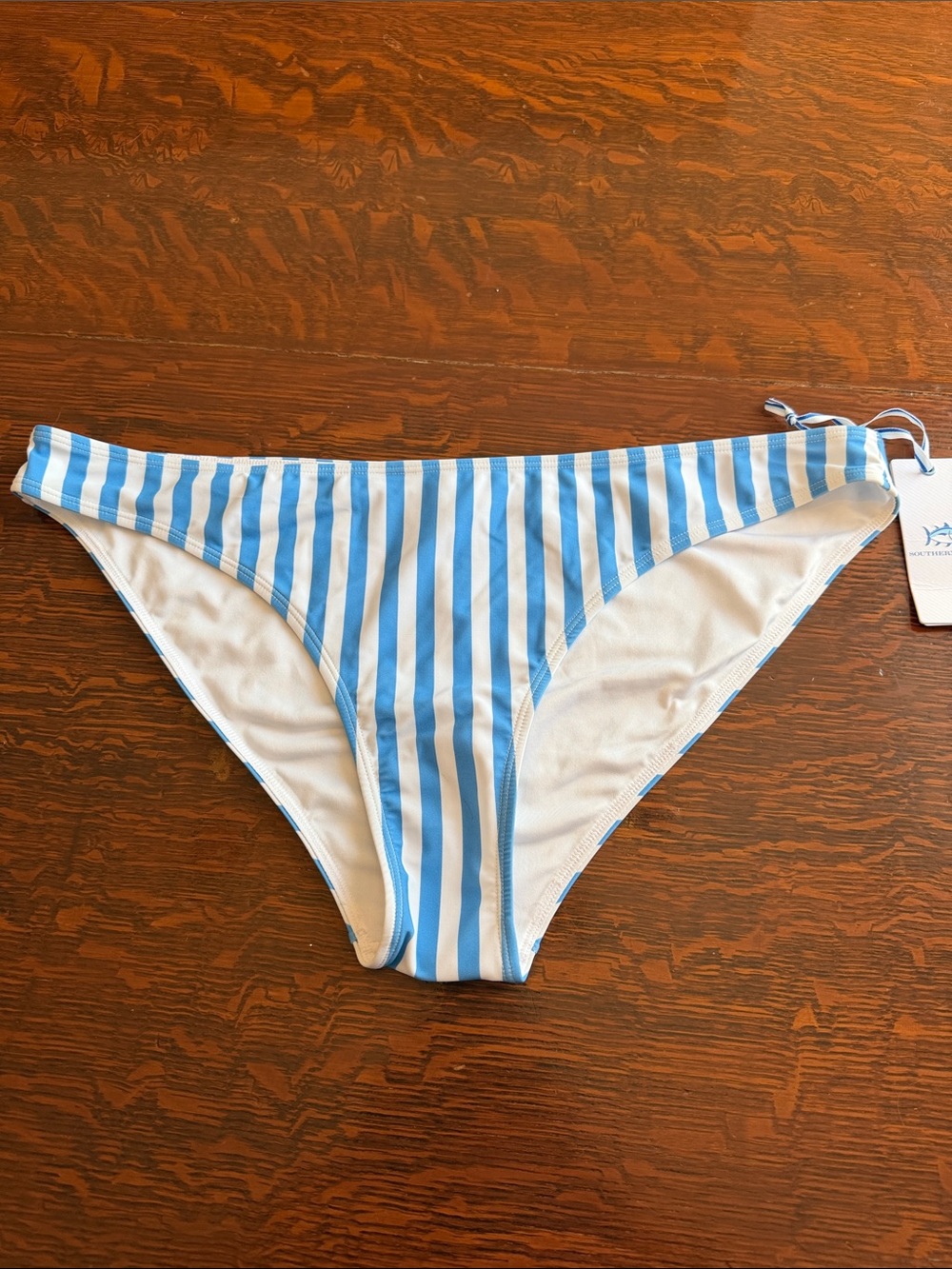 Southern Tide Blue & White Striped Women's Bikini Bottom size X-Large